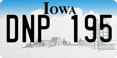 IA license plate DNP195