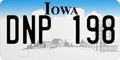 IA license plate DNP198