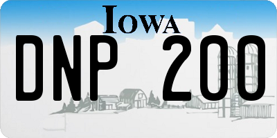 IA license plate DNP200