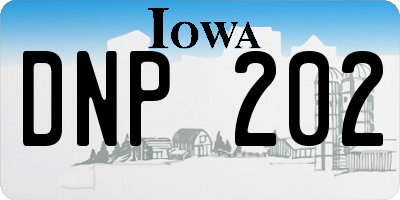 IA license plate DNP202