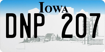 IA license plate DNP207