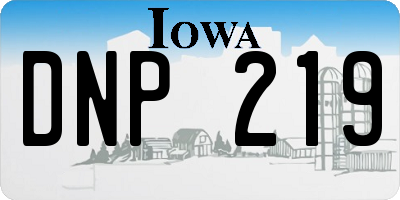 IA license plate DNP219