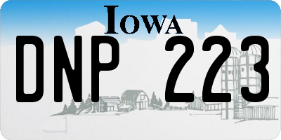 IA license plate DNP223