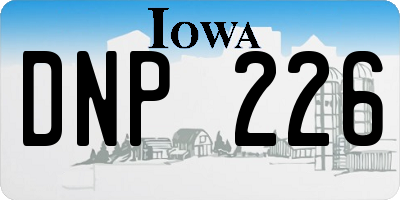 IA license plate DNP226