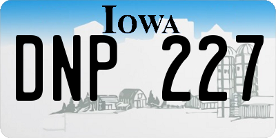 IA license plate DNP227