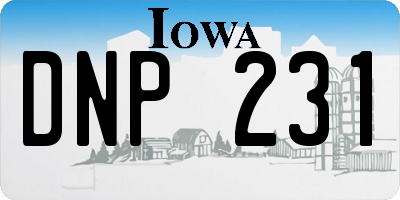 IA license plate DNP231