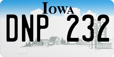 IA license plate DNP232