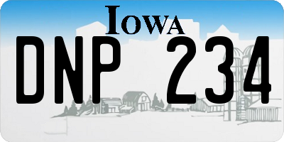 IA license plate DNP234