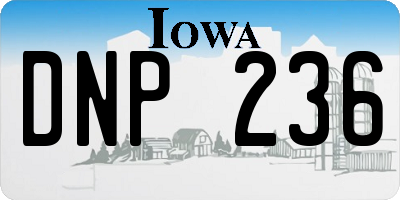 IA license plate DNP236