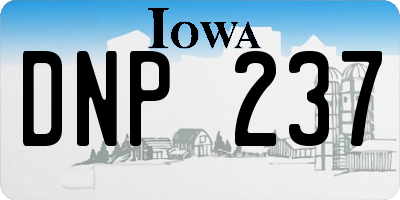 IA license plate DNP237