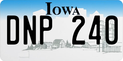 IA license plate DNP240