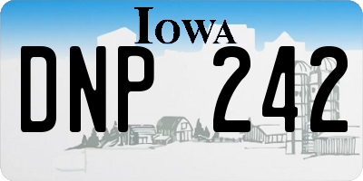 IA license plate DNP242