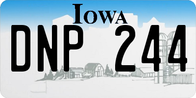 IA license plate DNP244