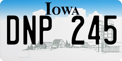 IA license plate DNP245