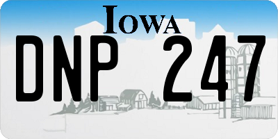 IA license plate DNP247
