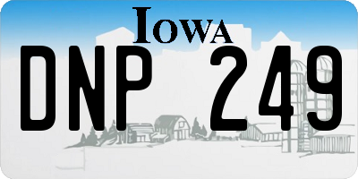 IA license plate DNP249