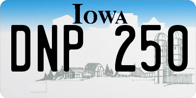 IA license plate DNP250
