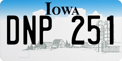 IA license plate DNP251