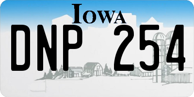 IA license plate DNP254
