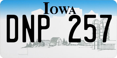 IA license plate DNP257