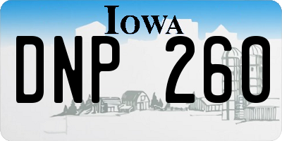 IA license plate DNP260