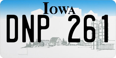 IA license plate DNP261