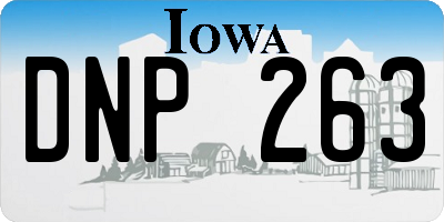 IA license plate DNP263