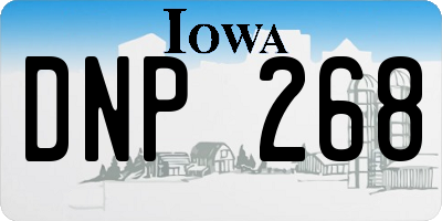 IA license plate DNP268