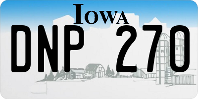 IA license plate DNP270