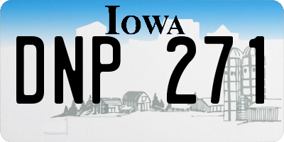 IA license plate DNP271