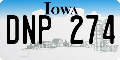 IA license plate DNP274