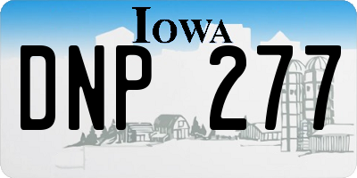 IA license plate DNP277