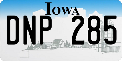 IA license plate DNP285