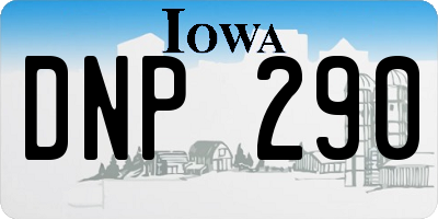 IA license plate DNP290