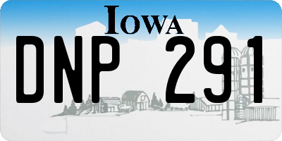 IA license plate DNP291