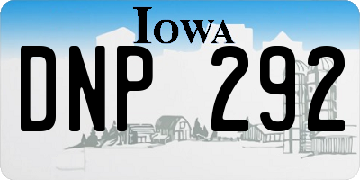 IA license plate DNP292
