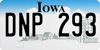 IA license plate DNP293