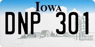 IA license plate DNP301