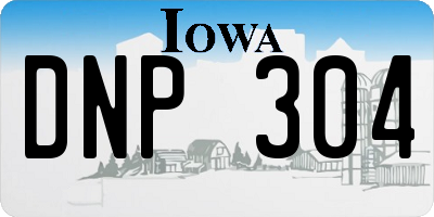 IA license plate DNP304