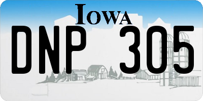 IA license plate DNP305