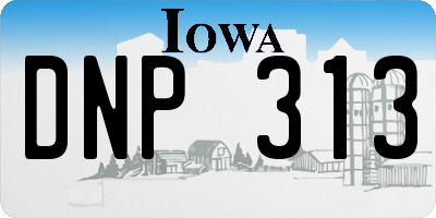 IA license plate DNP313