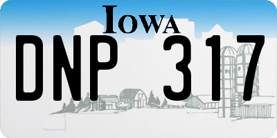IA license plate DNP317