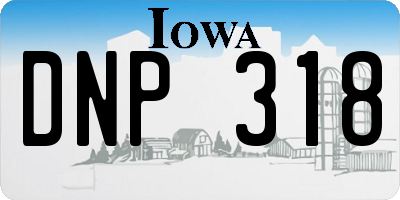IA license plate DNP318