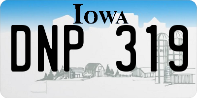 IA license plate DNP319
