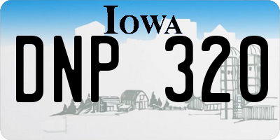 IA license plate DNP320