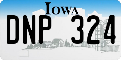 IA license plate DNP324