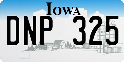 IA license plate DNP325