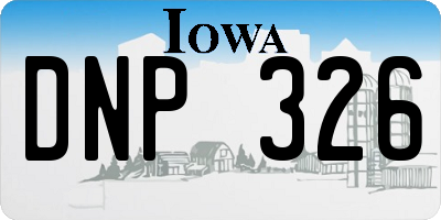 IA license plate DNP326