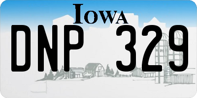 IA license plate DNP329