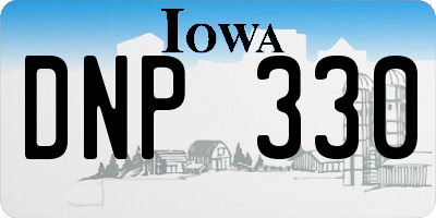 IA license plate DNP330